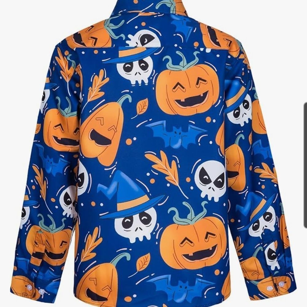 Kids Halloween Pumpkin and Ghost Costume Shirt - Picture 3 of 6